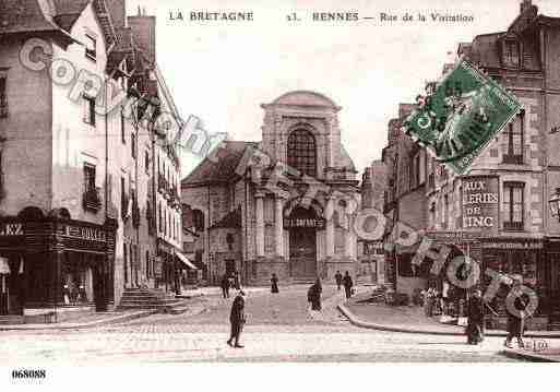 Ville de RENNES, carte postale ancienne