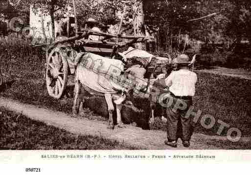 Ville de SALIESDEBEARN, carte postale ancienne