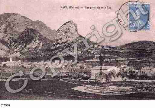 Ville de SAOU, carte postale ancienne