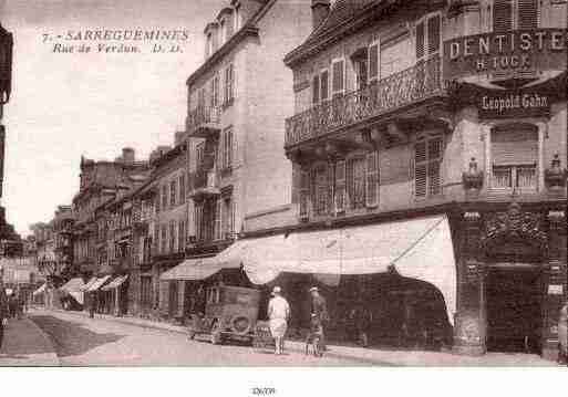 Ville de SARREGUEMINES, carte postale ancienne