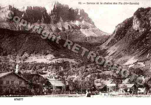 Ville de SERVOZ, carte postale ancienne