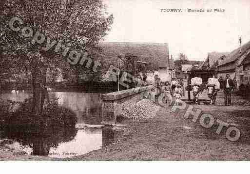 Ville de TOURNY, carte postale ancienne