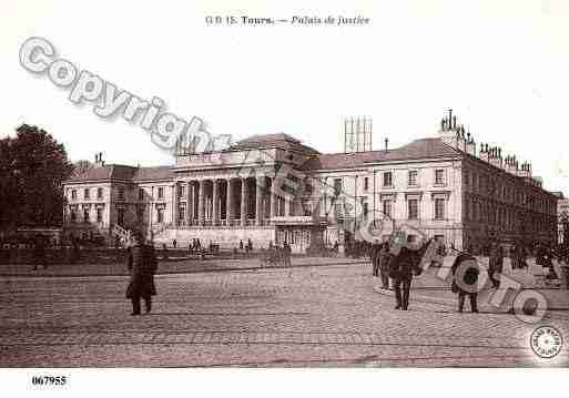 Ville de TOURS, carte postale ancienne