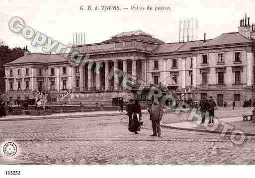 Ville de TOURS, carte postale ancienne