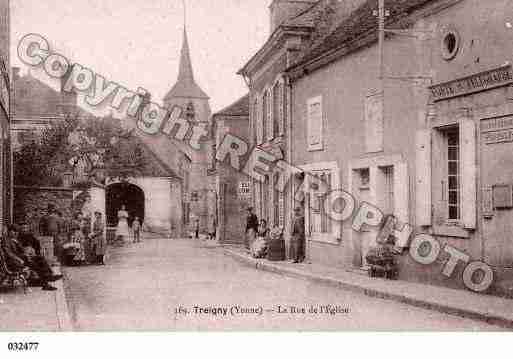 Ville de TREIGNY, carte postale ancienne