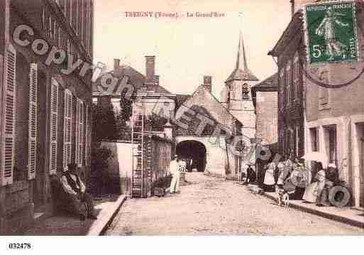 Ville de TREIGNY, carte postale ancienne