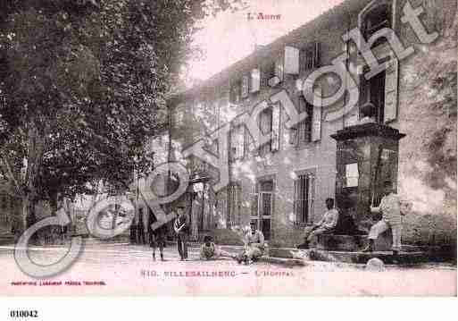 Ville de VILLEGAILHENC, carte postale ancienne