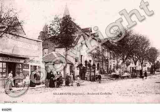 Ville de VILLENEUVED'AVEYRON, carte postale ancienne