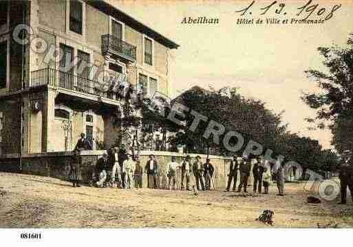 Ville de ABEILHAN, carte postale ancienne