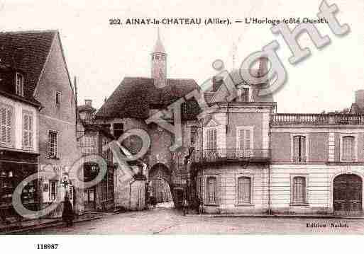 Ville de AINAYLECHATEAU, carte postale ancienne