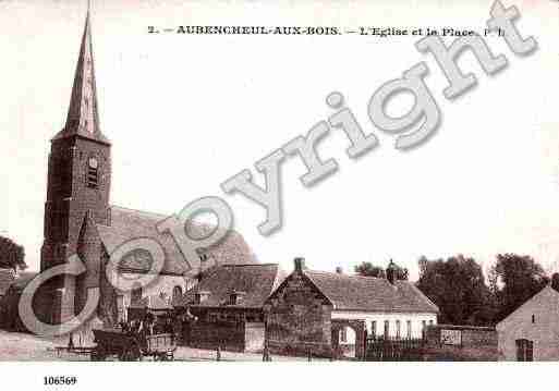 Ville de AUBENCHEULAUXBOIS, carte postale ancienne