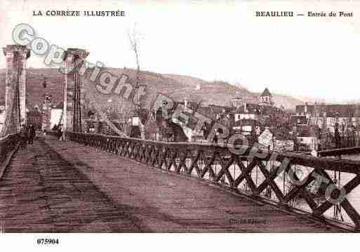 Ville de BEAULIEUSURDORDOGNE, carte postale ancienne