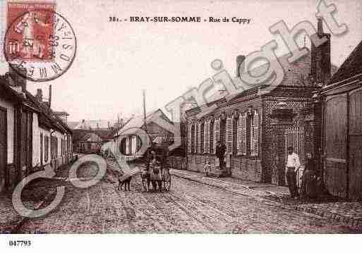 Ville de BRAYSURSOMME, carte postale ancienne