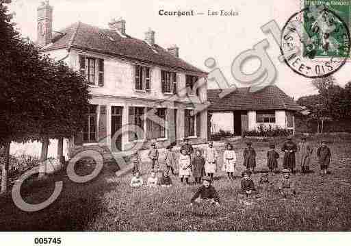 Ville de COURGENT, carte postale ancienne