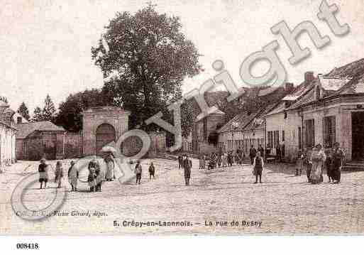 Ville de CREPY, carte postale ancienne