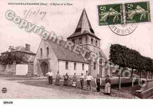 Ville de FONTAINELAVAGANNE, carte postale ancienne