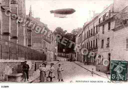 Ville de FONTENAYSBOIS, carte postale ancienne Ville de FONTENAYSBOIS, carte postale ancienne
