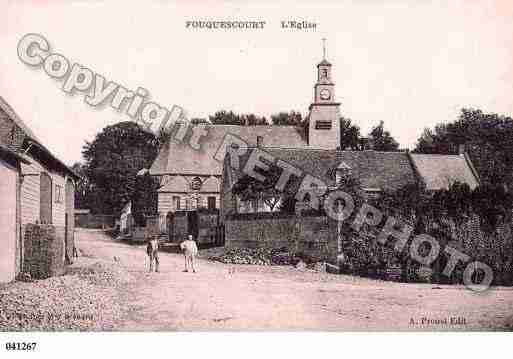 Ville de FOUQUESCOURT, carte postale ancienne