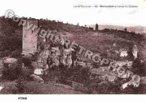 Ville de GAVAUDUN, carte postale ancienne