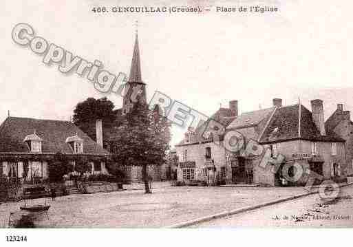 Ville de GENOUILLAC, carte postale ancienne