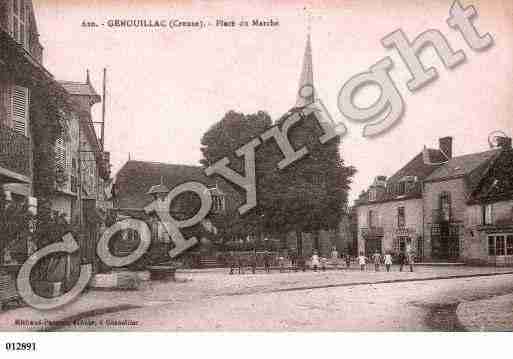 Ville de GENOUILLAC, carte postale ancienne