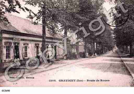 Ville de GRAVIGNY, carte postale ancienne