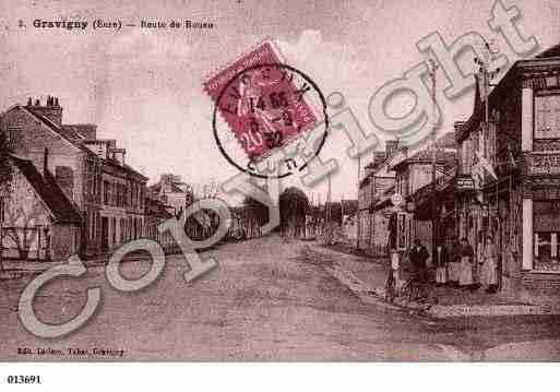 Ville de GRAVIGNY, carte postale ancienne