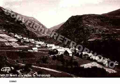 Ville de HUEZ, carte postale ancienne