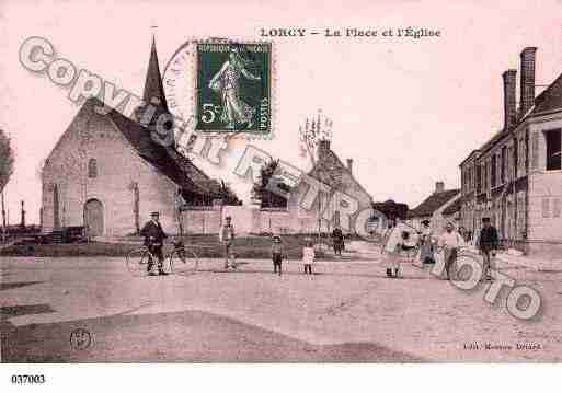 Ville de LORCY, carte postale ancienne