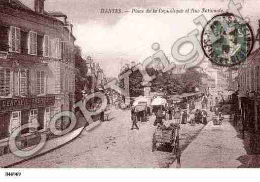 Ville de MANTES, carte postale ancienne