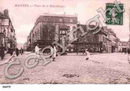 Ville de MANTES, carte postale ancienne