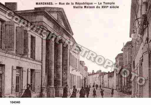 Ville de MARENNES, carte postale ancienne