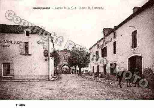 Ville de MONPAZIER, carte postale ancienne