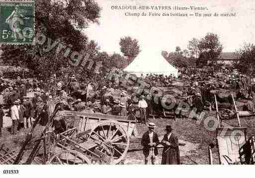 Ville de ORADOURSURVAYRES, carte postale ancienne