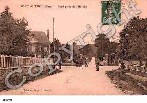 Ville de PONTAUTHOU, carte postale ancienne