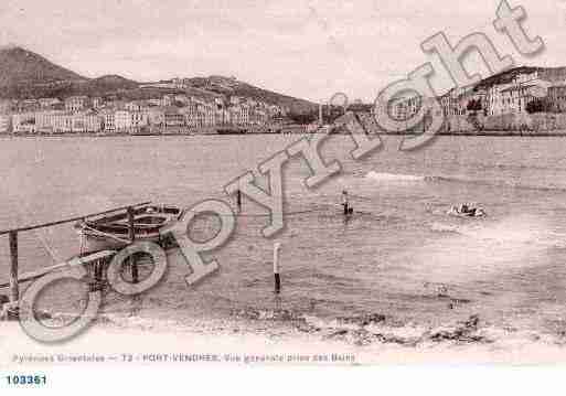 Ville de PORTVENDRES, carte postale ancienne