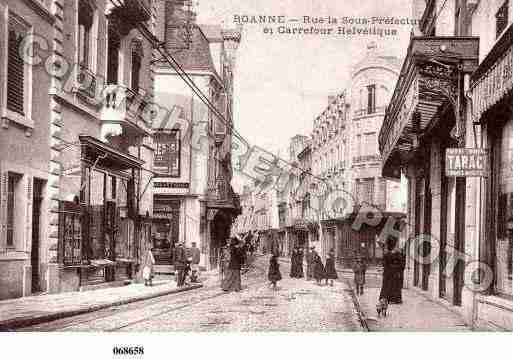 Ville de ROANNE, carte postale ancienne