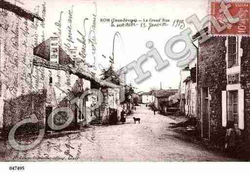 Ville de ROM, carte postale ancienne