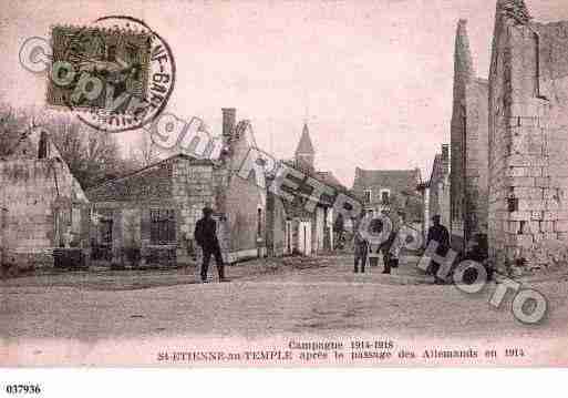Ville de SAINTETIENNEAUTEMPLE, carte postale ancienne
