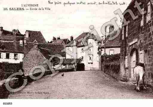 Ville de SALERS, carte postale ancienne