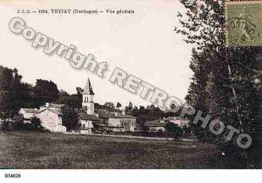 Ville de TEYJAT, carte postale ancienne