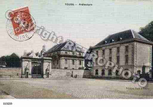 Ville de TOURS, carte postale ancienne