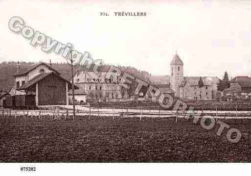 Ville de TREVILLERS, carte postale ancienne