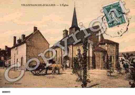 Ville de VILLEFRANCHED'ALLIER, carte postale ancienne