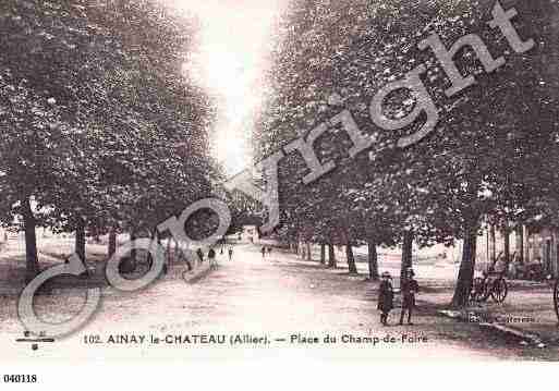 Ville de AINAYLECHATEAU, carte postale ancienne