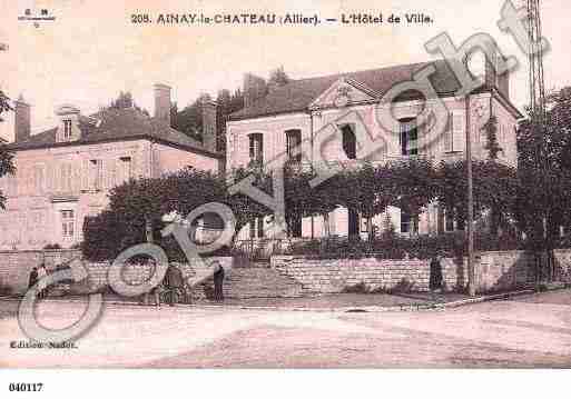 Ville de AINAYLECHATEAU, carte postale ancienne