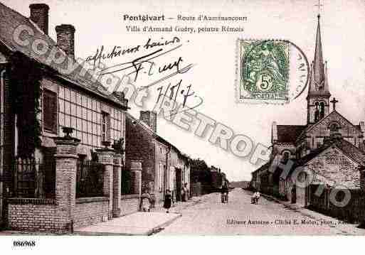 Ville de AUMENANCOURT, carte postale ancienne
