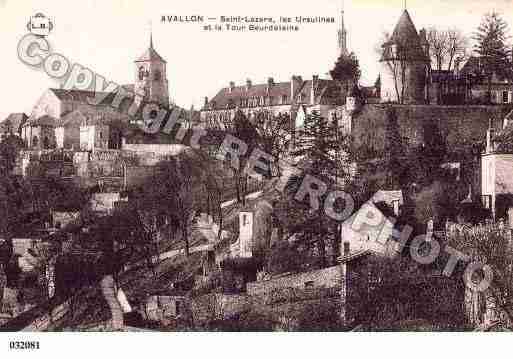 Ville de AVALLON, carte postale ancienne