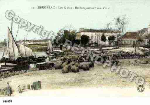Ville de BERGERAC, carte postale ancienne