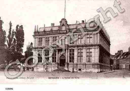 Ville de BERGUES, carte postale ancienne